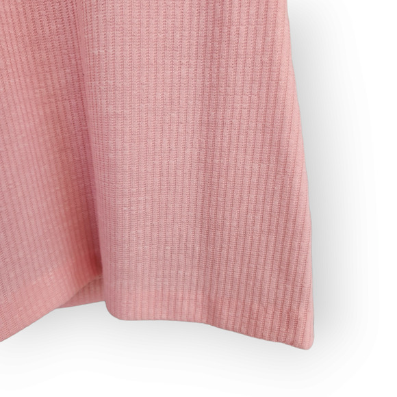 Retro Pink High Neck Sleeveless Ribbed Tank Shirt M - Picture 3 of 7